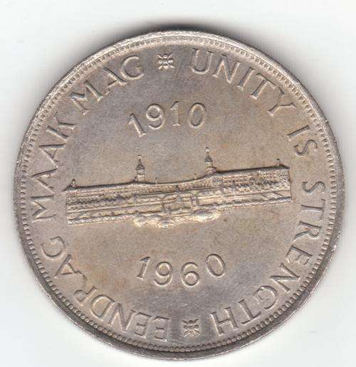 1960 - Union of South Africa - Silver - 5 Shillings Crown