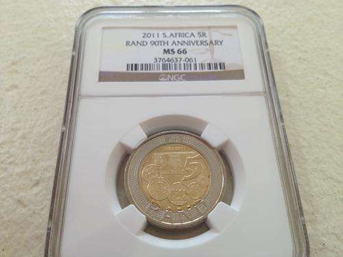 2011 SARB R5 Birthday coin - NGC MS-66