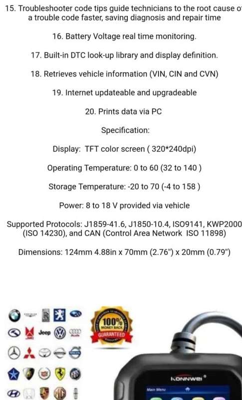 KONNWEI KW680-OBD2 AUTOMOTIVE SCANNER