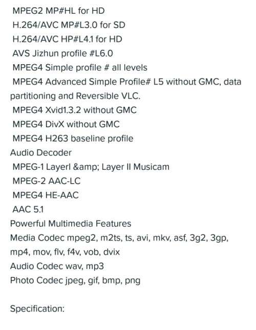 HD DVB-T2&S2 Combo