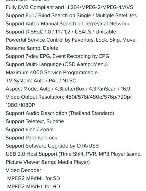 HD DVB-T2&S2 Combo