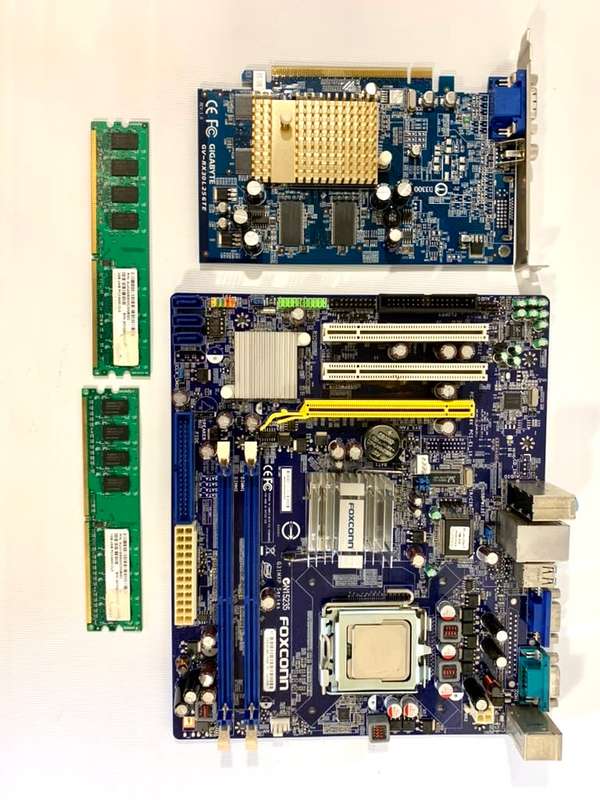 Foxconn N15235 Motherboard including CPU, RAM and Video Graphics Card