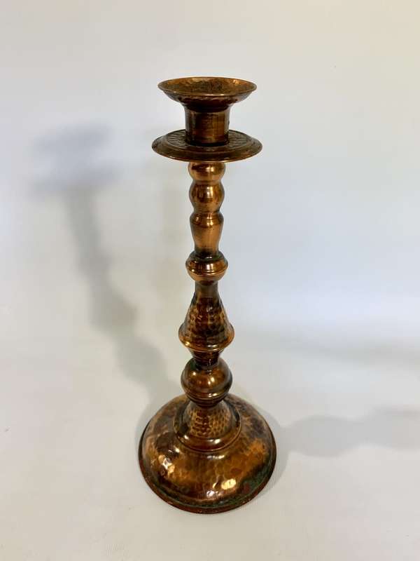 Hammered Copper Candle Holder