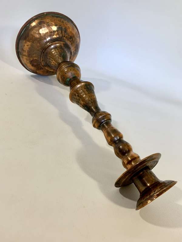 Hammered Copper Candle Holder