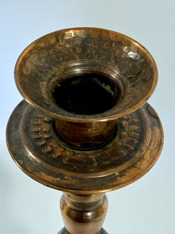 Hammered Copper Candle Holder