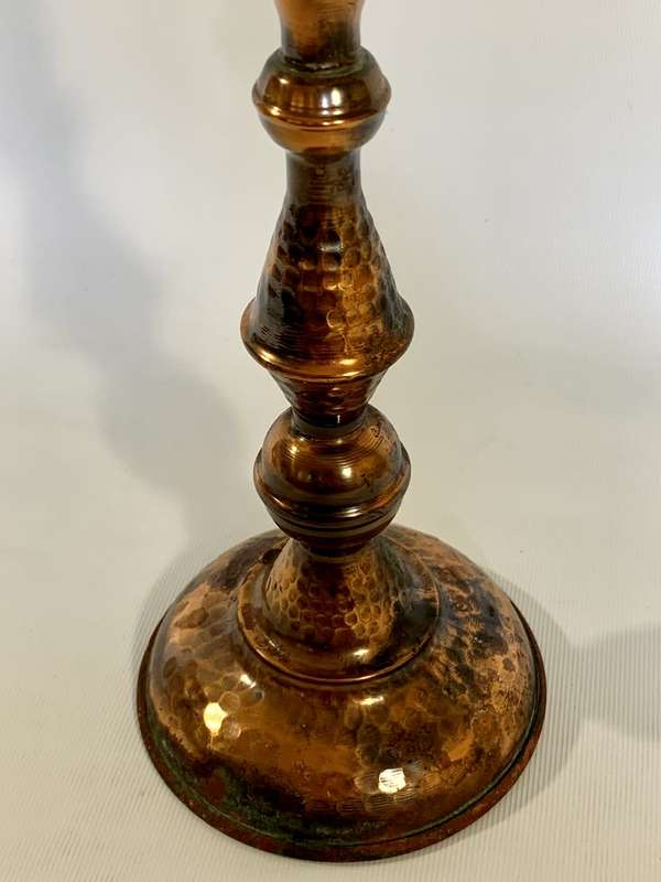 Hammered Copper Candle Holder