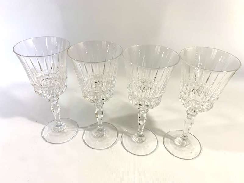Glass Platter and Drinking Glasses