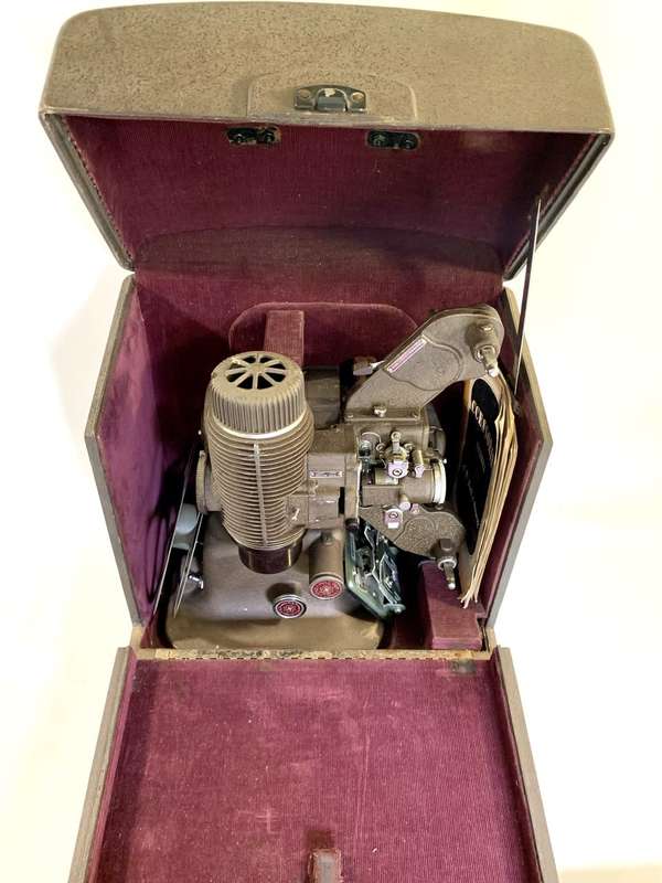 Old Time Bell & Howell 16mm Film Projector with Reel and Case
