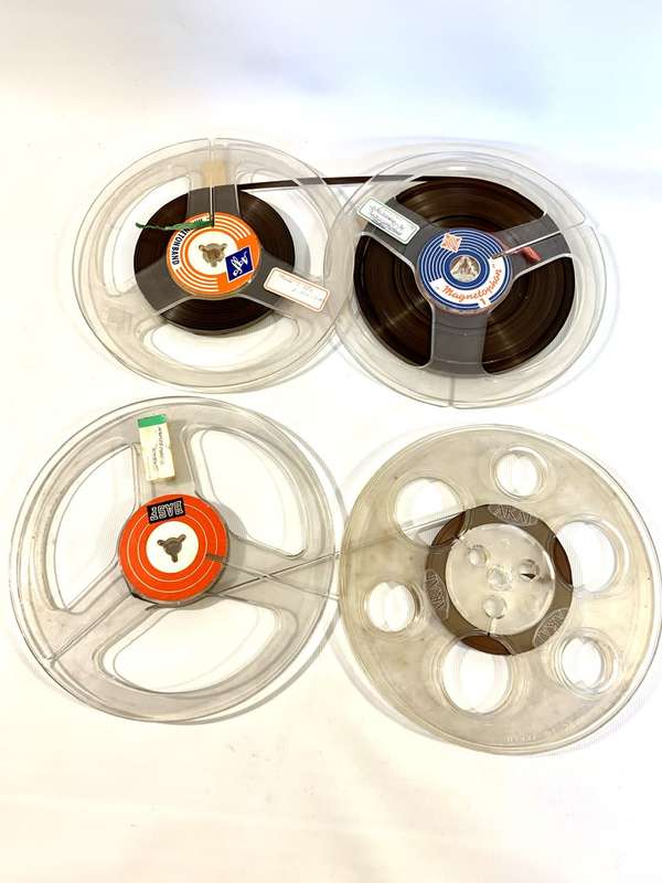 4 x Old Time Reel to Reel Voice Recorder Magnetic Tapes (7 inch / 18cm)
