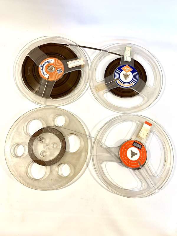 4 x Old Time Reel to Reel Voice Recorder Magnetic Tapes (7 inch / 18cm)