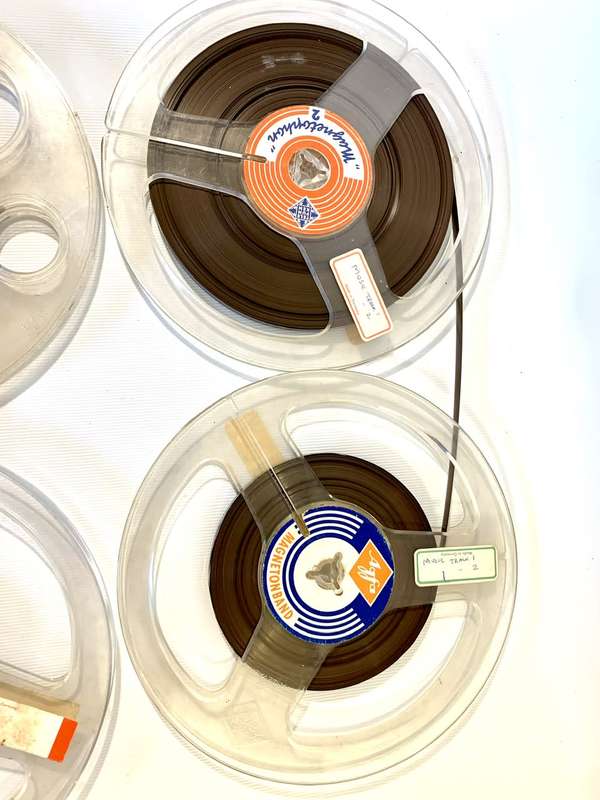 4 x Old Time Reel to Reel Voice Recorder Magnetic Tapes (7 inch / 18cm)