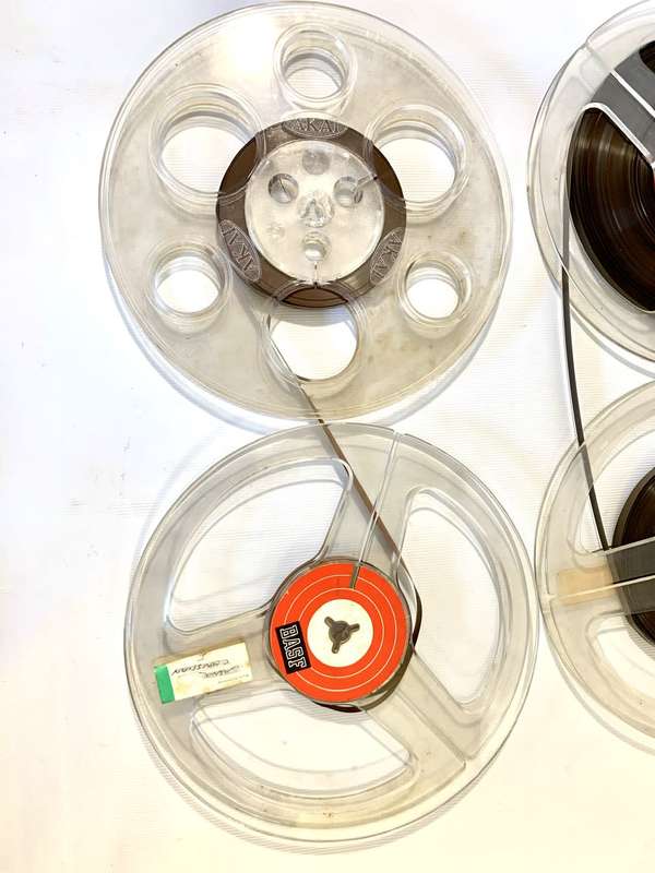 4 x Old Time Reel to Reel Voice Recorder Magnetic Tapes (7 inch / 18cm)