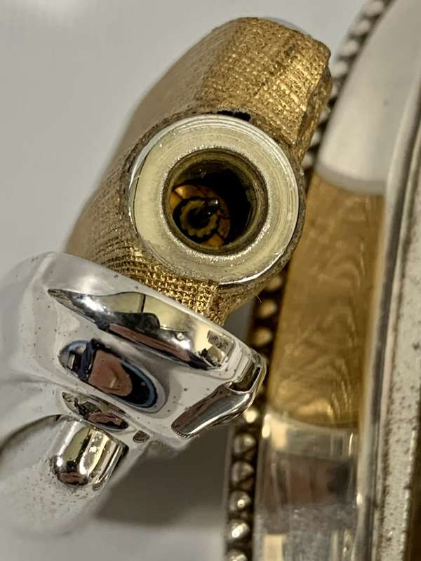 Silver Plated Ronson Queen Anne Table Lighter