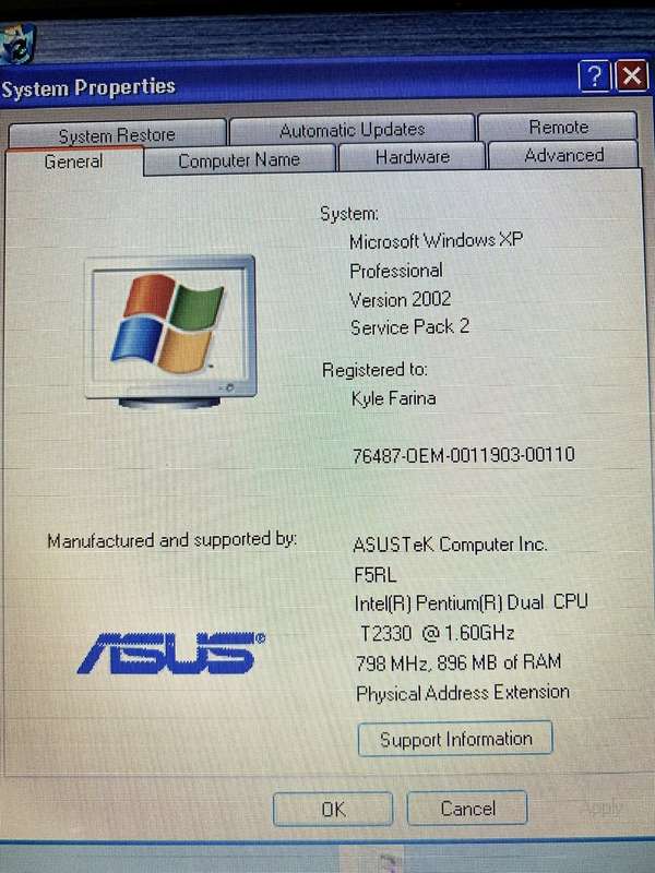 ASUS F5RL Laptop