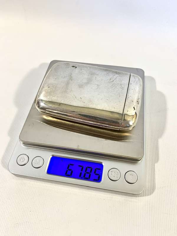 Hallmarked Sterling Silver Cigarette Holder (67 grams)