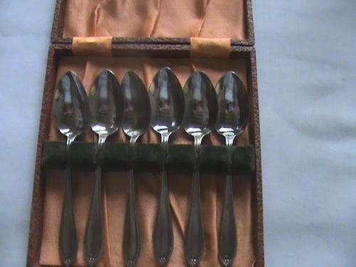 vintage set of 6 teaspoons EPNS A1