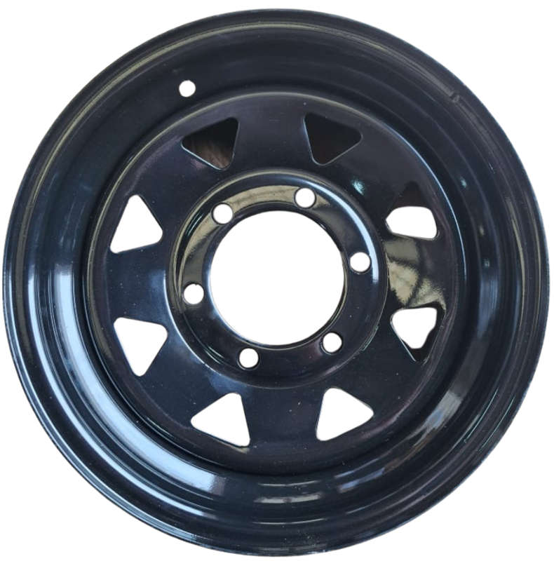 15"Trailer Wheel W15-7J (6 Stud holes) Black