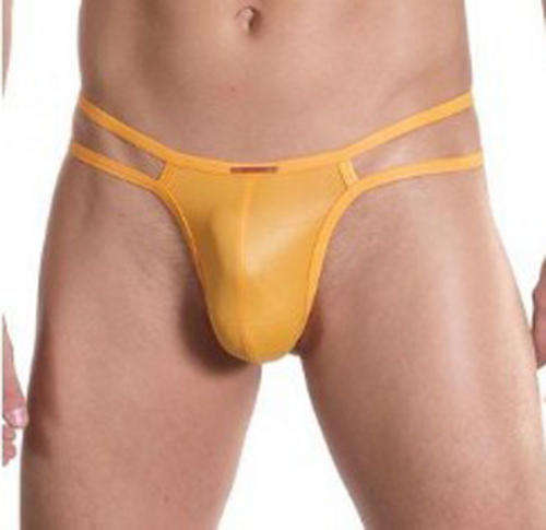 Sexy Men's imitation leather thong