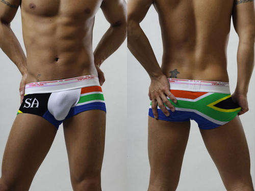 Yipum Men's UNDERWEAR BOXERS Briefs -SA FLAG