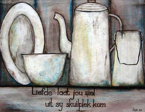 ***Crazy Wednesday Sale- Liefde - Sonja Peacock - Acrylics on canvas ***