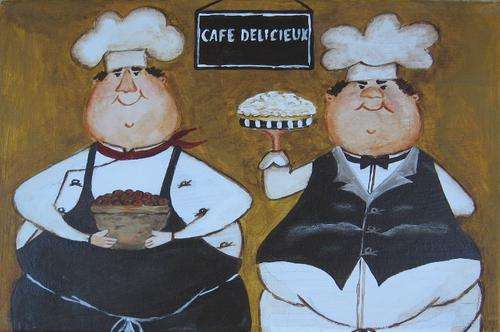 *** Cafe Delicieux - Sonja Peacock - Acrylics on canvas ***