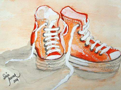 ***Tekkies Illustration - Watercolours & Gouache on paper***