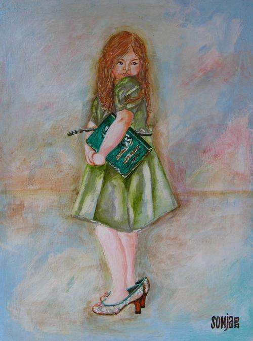 ***Acrylics on board - In my shoes - Sonja Peacock***