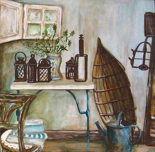 ***Acrylics on board - The Shabby Chic Cottage nr 1 - Sonja Peacock***