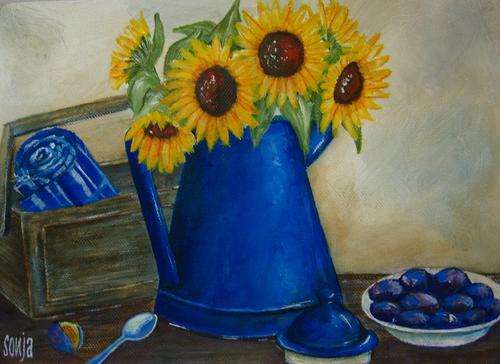***Acrylics - Yellow Sunflowers - Sonja Peacock***