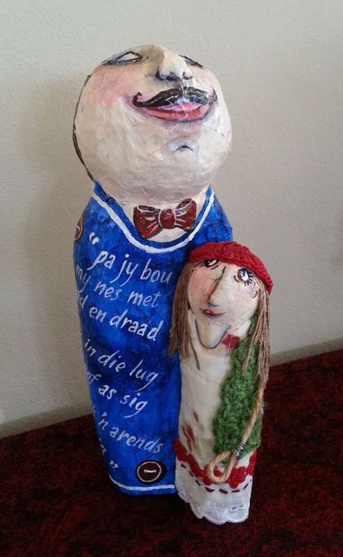 Pa & Dogter - Paper Maché dolls - Clearance sale