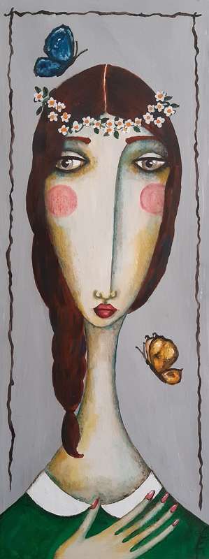 ***Acrylics - Ek hou jou in my hart - 20 x 51 cm - Sonja Peacock  ***