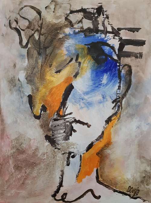 ***Abstract Acrylics - Untitled - 30 x 40 x 1.5cm - Sonja Peacock ***