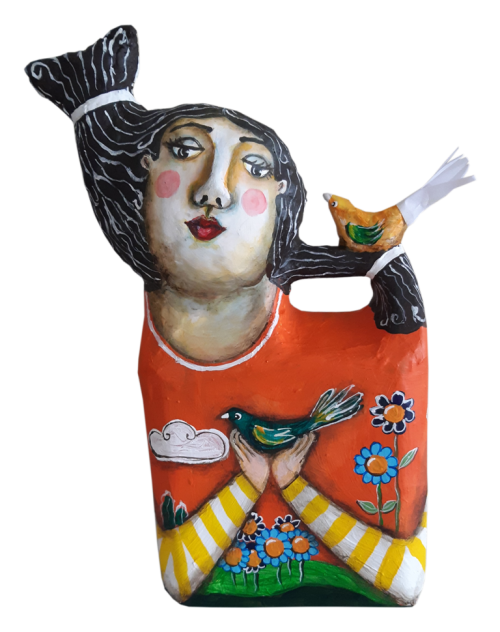 Girl with birds