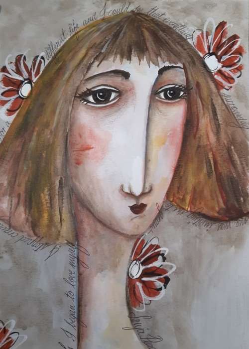 ***Acrylics - Ethereal Series - Girl 1 - 29.5 x 21 cm - Sonja Peacock  ***