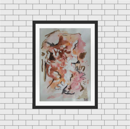 In a different light - Watercolors on paper - Abstract Art