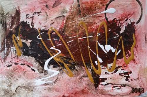 Creative Energy - Acrylics & Watercolors on canvas board - Abstract Art