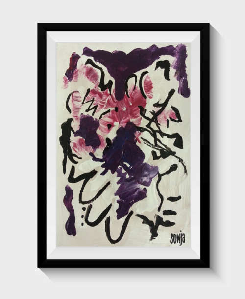 Mindfullness - Acrylics on paper - Abstract Art