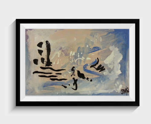 Transformation of a tear - Acrylics on paper - Abstract Art