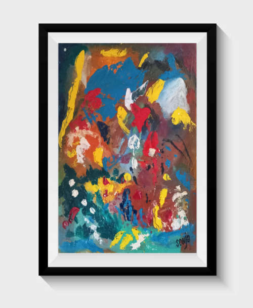 Transforming - Oil  on canvas sheet - Abstract Art