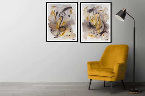 Enigma I & II - Set of 2 Abstract Art