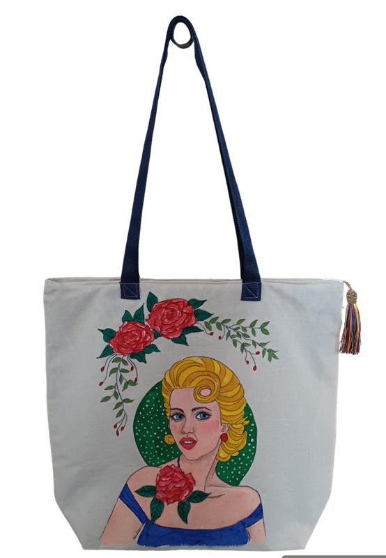 Blonde Lady Canvas Tote Bag