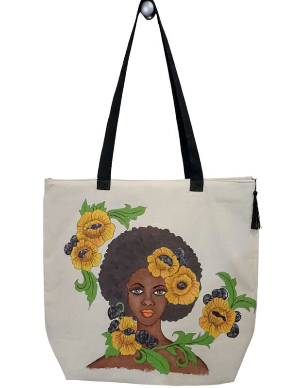 African Lady II Lady Canvas Tote Bag