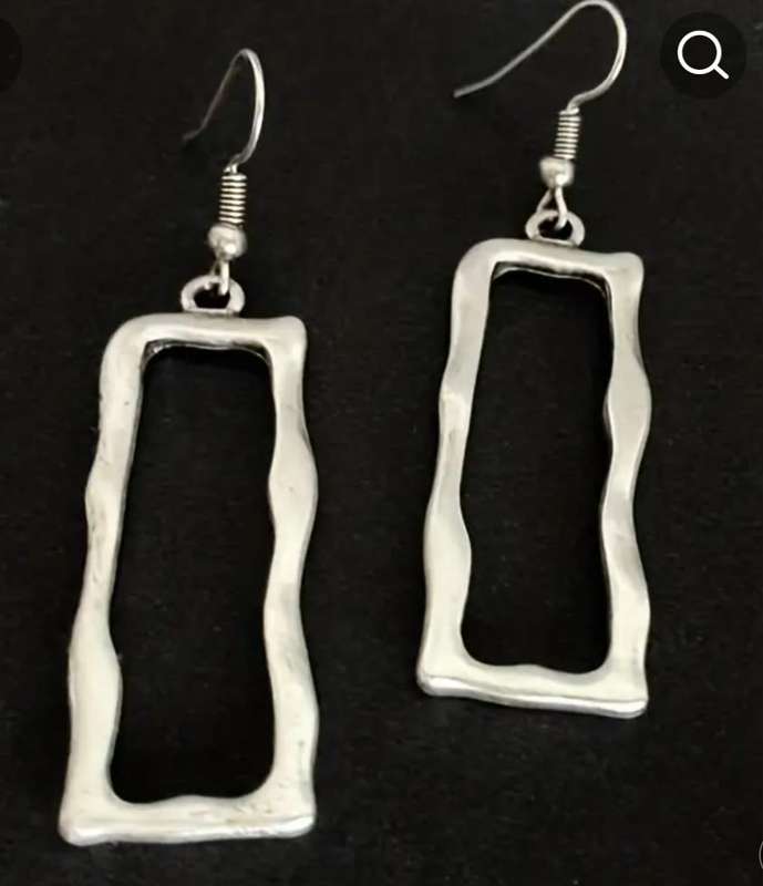 Zinc Alloy Silver Plated Earrings