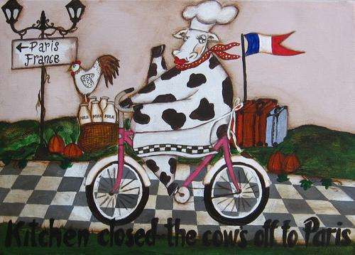 Kitchen closed - The cow's off to Paris
