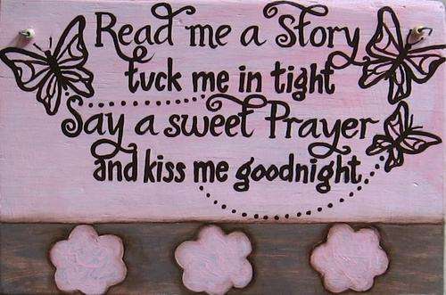 Handpainted Wooden Sign Art Wall Hanging - Read me a Story