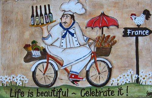 Handpainted Wooden Wall Hanging - Life is beautiful - Celebrate it!