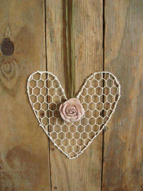 Big heart made from wire