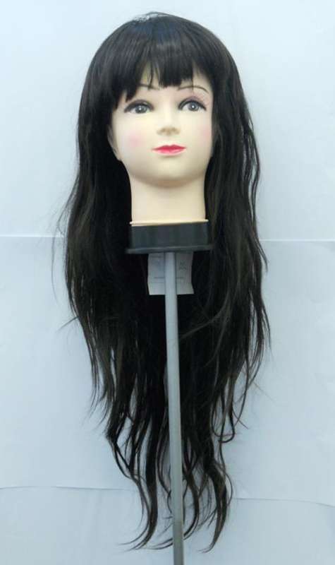 80cm Long, Beautiful Black Wig-100% Kanekalon and Yokalon Fiber