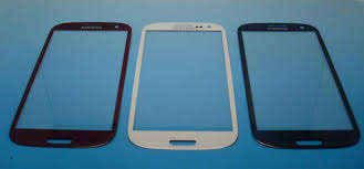 Glass for Samsung Galaxy S III / Galaxy S3- Colors: Pebble Blue and White only.