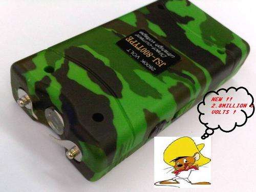 REDUCED PRICE* Camouflage Stun Gun for self defence 2.8m Volts Free Pouch, built in torch